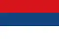 Red-blue-white tricolour used in the 19th century and early 20th century