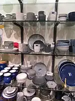 A selection of contemporary stoneware tableware