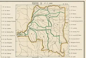 Districts of the Congo Free State in 1895.