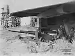4.7-inch (120 mm) gun protecting the anti-submarine boom at Fort Lytton, 1943