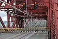 Inside the bridge during a lift