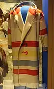 Capote for scout on raiding party, Siksika, early 1900s, wool from Hudson's Bay Company blanket