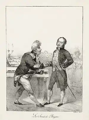 Image 116George IV greeting Gioachino Rossini, by Charles Motte (restored by Adam Cuerden) (from Wikipedia:Featured pictures/Culture, entertainment, and lifestyle/Theatre)
