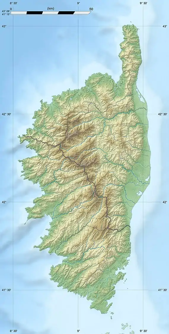 Monte Incudine is located in Corsica