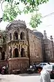 Beautiful double storeyed corner tower of the Masjid