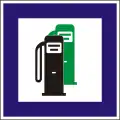 F-016Filling station with also unleaded fuel