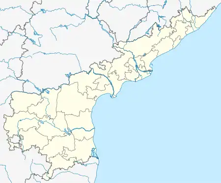 Map of the main forts of the Coromandel Coast in the current Indian state of Andhra Pradesh