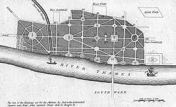 Image 11John Evelyn's plan for the rebuilding of London after the Great Fire (from History of London)
