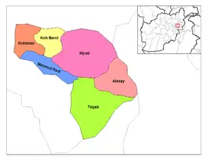 Mahmud Raqi district (in blue)
