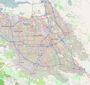 Caltrain Centralized Equipment Maintenance and Operations Facility is located in San Jose, California