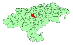 Location of Los Corrales de Buelna