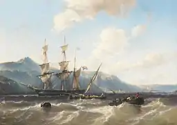 Louis Meijer A scooner, cargo vessels at Saint Helena