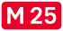 Highway M25 shield}}