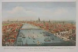 Image 25A view of London from the east in 1751 (from History of London)