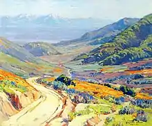 Poppies, Antelope Valley, a California Impressionist painting by Benjamin Chambers Brown