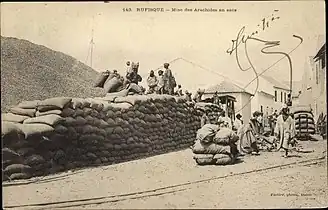 Packing into sacks