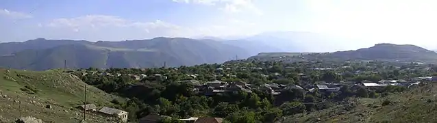 Panorama from Shinuhayr village and Vorotan canyon