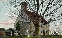 Image 6Eleazer Arnold House, 1691, Lincoln, Rhode Island, an example of a Stone ender style of Rhode Island architecture that developed in the 17th century where one wall in a house is made up of a large stone chimney.