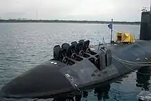 USS Santa Fe with her missile tubes open