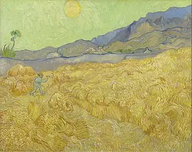 Wheat Field with Reaper (September 1889), Van Gogh (F618)